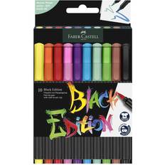 Svarta Penselpennor Faber-Castell Penselpenna Black Edition Set 10-pack