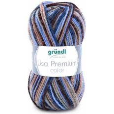 Beige Fils Gründl Wolle Lisa Premium color 50 g braun-beige-blau-color