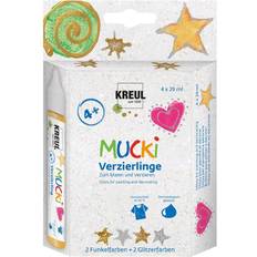 Silbrig Fingerfarben Kreul Verzierling MUCKI, 4er-Set