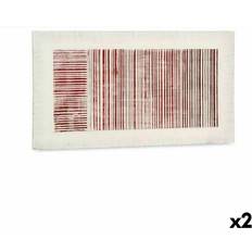 Gift Decor Lienzo Rayas Con Relieve 110 x 60 x 2.5 cm (2 Unidades) Póster