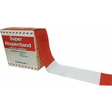 Tape Absperrband 100m x 80mm rot weiß geblockt