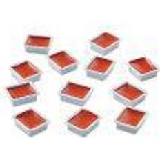 Non-Toxic Washable Semi-Moist Watercolor Paint Refill Plastic Half Pan Pack of 12