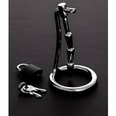 Shots Toys Anelli fallici Shots Toys Triune The Humped Cock Trap: Edelstahl-Penisring mit Eichelplug