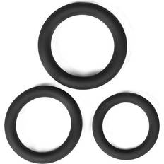 Malesation Cockring-Set Beginner: Penisringe-Set, schwarz