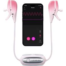 Lovense Pinze per Capezzoli Vibranti Gemini Controllate dall'App Bianco