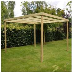 Rutland County Garden Furniture Lean To Box Pergola 3M X 3M Light