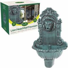 Gardenkraft Lion Head Water Feature - Bird Bath & Fountain