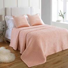 Pink Bedspreads Paoletti Brooklands Velvet Super Bedspread Pink