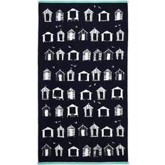 Blue Guest Towels Fusion Beach Huts 550gsm Guest Towel Blue