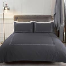 Sienna Single Crushed Duvet Cover Grey, Silver