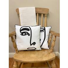 Geko Set of 2 Face Print Cushion Cover