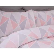 Rapport Leo Geometric Duvet Cover Grey, Pink, White