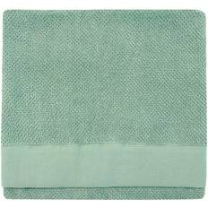 Textiles Furn Textured Weave Oxford Panel Bath Towel Green, Grey