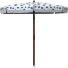 Parasols Safavieh Outdoor Umbrellas WHITE/LIGHT 6.5' Dot