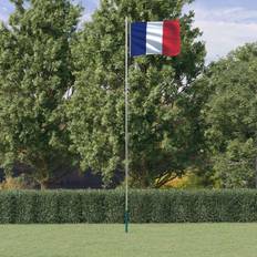 Banderas y Accesorios vidaXL Mástil Y Bandera De Francia Aluminio 6.23 m