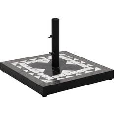 vidaXL Parasolfod 12 kg Firkantet Sort og Hvid