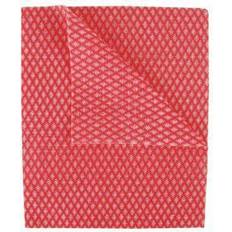 Cleaning Equipment & Cleaning Agents 2Work Economy Cloth 420x350mm Red Pack of 50 2W08170