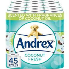 Andrex Coconut Fresh Toilet Tissue Paper 45 Rolls