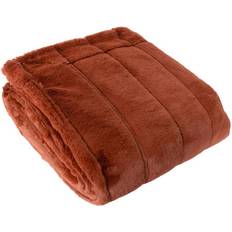 Blankets Paoletti Empress Super Soft Faux Fur Throw, Rust Blankets Brown (180x130cm)