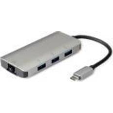 USB-hubs Roline 3 Port USB Network Adapter