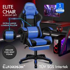 ELFORDSON Elite Executive Leather Gaming Office Chair Blue