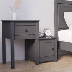 Cheap Bedside Tables vidaXL Grey, 1 Bedside Table