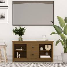 VidaXL Panche vidaXL Porta Ambra 103x36.5x52 cm Legno Massello di Pino Mobile TV