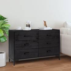 vidaXL Black Recycled Sideboard