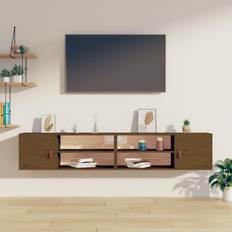 vidaXL 2 Pine Wall Cabinet