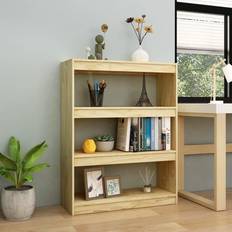 Pines Book Shelves vidaXL brown, 100 Cabinet/Room Divider Book Shelf