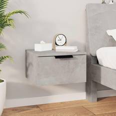 Brown Bedside Tables vidaXL Concrete grey, 1 Bedside Table