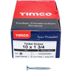 Building Materials Timco Twin Thread Zinc Countersunk 13/4 Qty 200