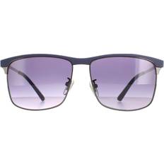 Sunglasses Police Rectangular Matte Blue Gunmetal Gradient SPL570N Crossover 2