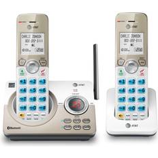 Landline Phones AT&T VTech AT DL72219 DECT 6.0 Expandable Cordless Phone System with Digital Answering System White/Champagne