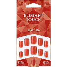 Elegant Touch False Nails Squoval Short Length Rusty