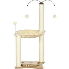 Pawhut Cat Tree for Cats w/ Scratching Posts Hammock, Toy Ball