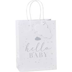 Beige Cadeaupapieren Ginger Ray Cadeautasjes Hello Baby Wolkje (5st)