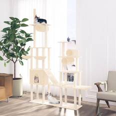 vidaXL Cat Tree with Scratching Posts Cream