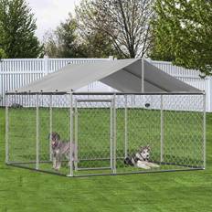 FoxHunter 3X3X1.8M Galvanized Steel Dog Kennel with Roof