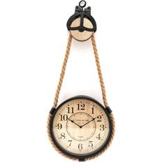 Geko Industrial Hanging Rope Round Wall Clock