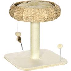 Pawhut 51cm Cat Activity Centre w/ Top Bed Ball Sisal
