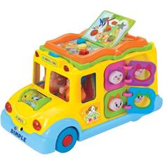 Plastic Buses Dimple Toy Cars and Trucks Interactive School Bus Toy