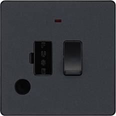 Grey Drivers BG Evolve 13A Switched Fused Connection Unit With Power Led Indicator, And Flex Outlet Matt Grey