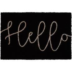Premier Housewares Hello Door Mat Black