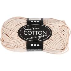 Cotton Yarn, no. 8/8, L: 80-85 m, sand, 50 g/ 1 ball