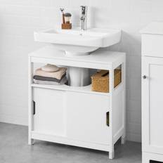 Armoires de Salle de Bain Hautes SoBuy FRG128-II-W Meuble Sous Lavabo