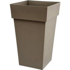 Casseroles EDA Pot De Fleur Haut Carré 39 x 39 x 65 cm - Taupe