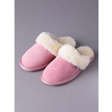 Lakeland Leather Ladies' Sheepskin Slider Slippers in Stone