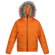 Regatta Girl's Childrens/Kids Faux Fur Trim Parka Brown/Maple