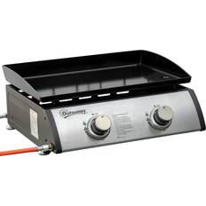 Antiadhésif Barbecues à gaz OutSunny Plancha Grill with 2 Burner